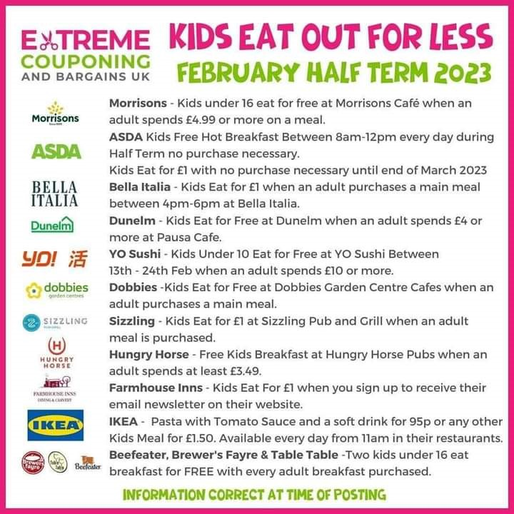 kids eat out for less